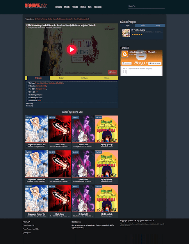Free Template Blogpsot Film API đẹp Free Template Blogpsot Film API đẹp